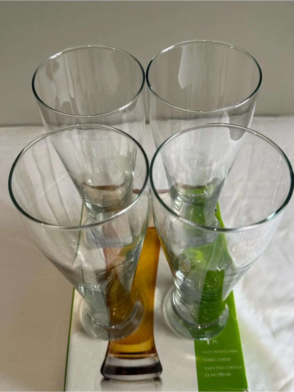 Set of 4 - Libbey Giant Beer Glasses 23oz capacity